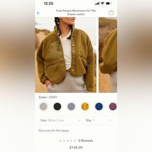 Free people hit the slopes fleece! Army color